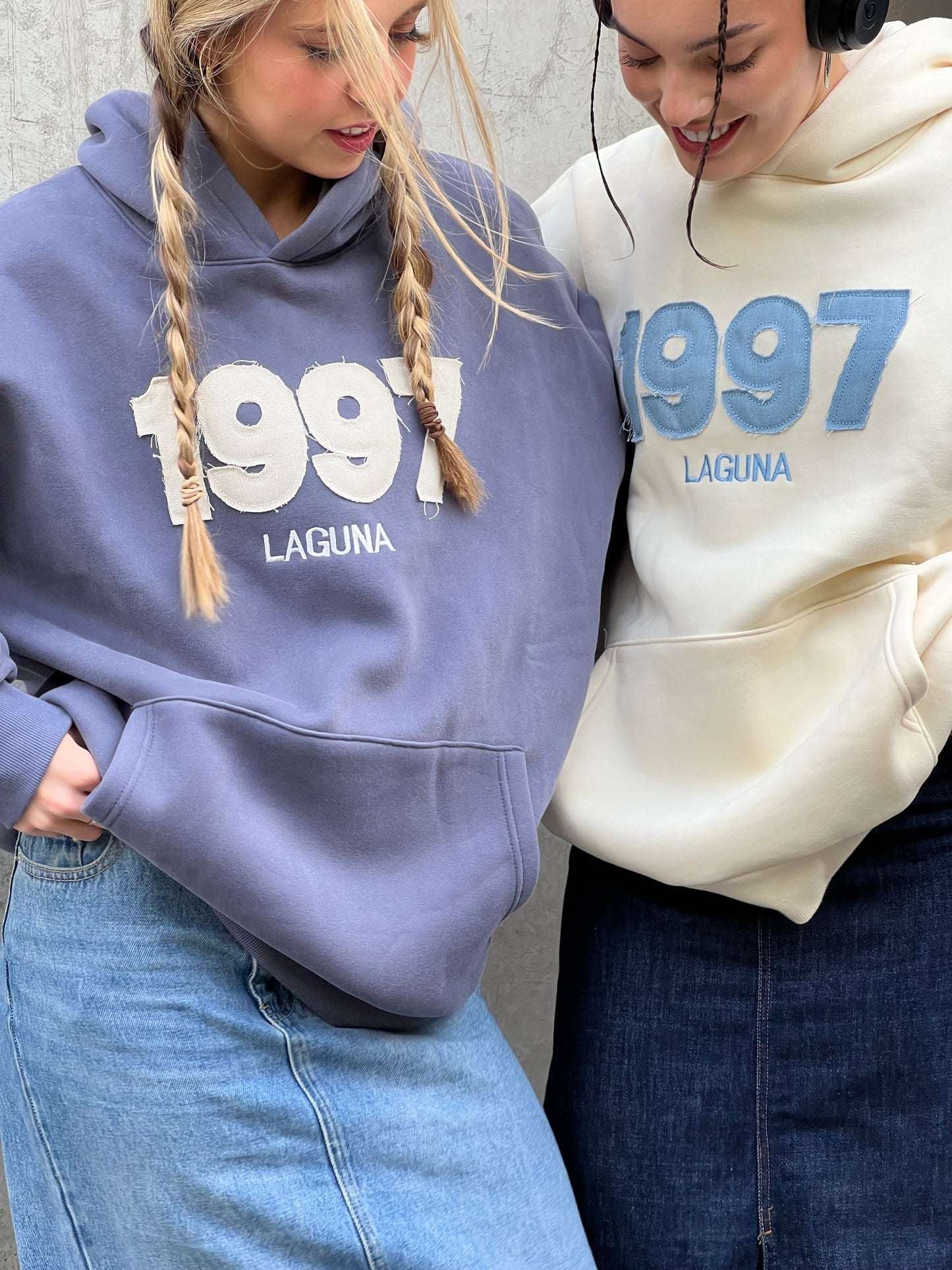 Vintage Denim Hoodie in 'Charcoal'