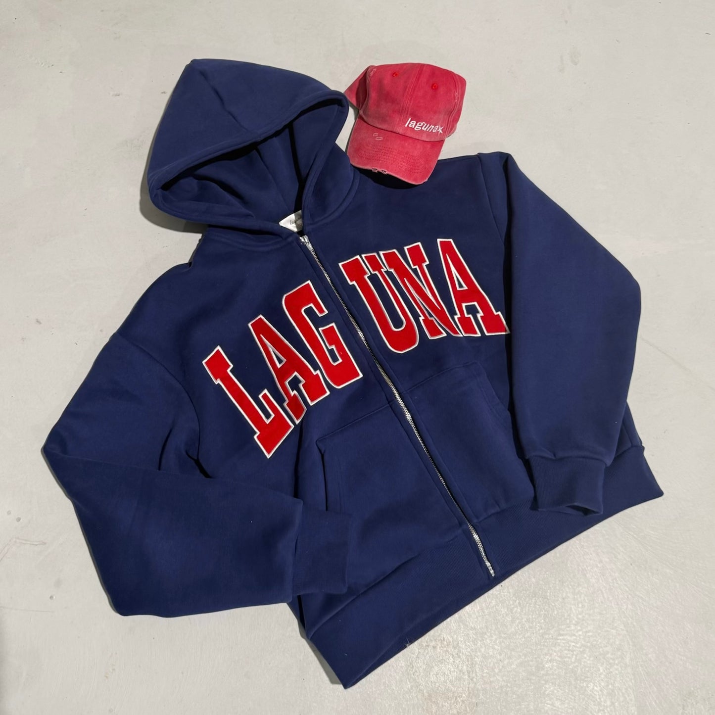 Vintage Red Denim Cap in 'Star'