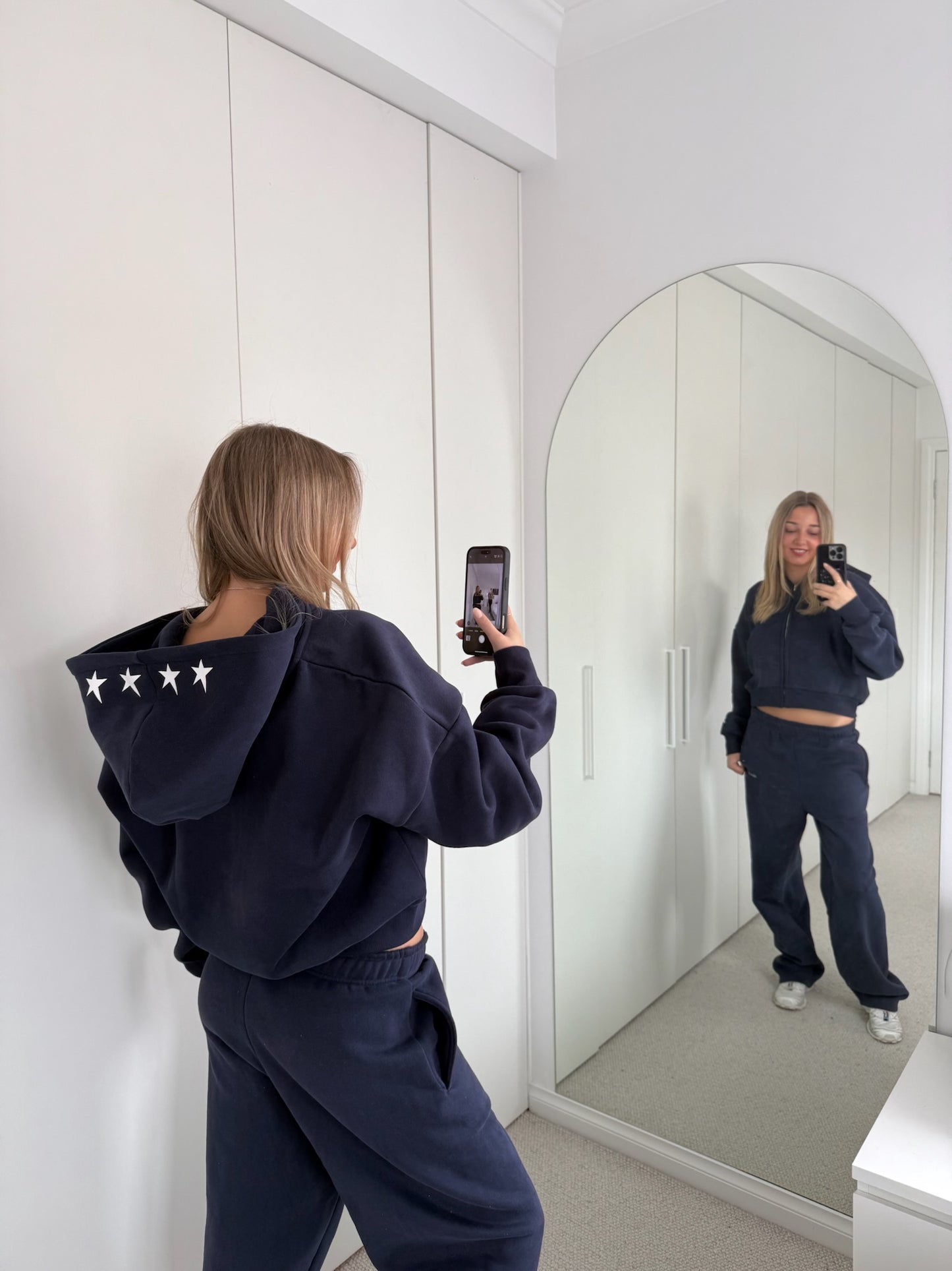 Zip up hoodie in 'Midnight'