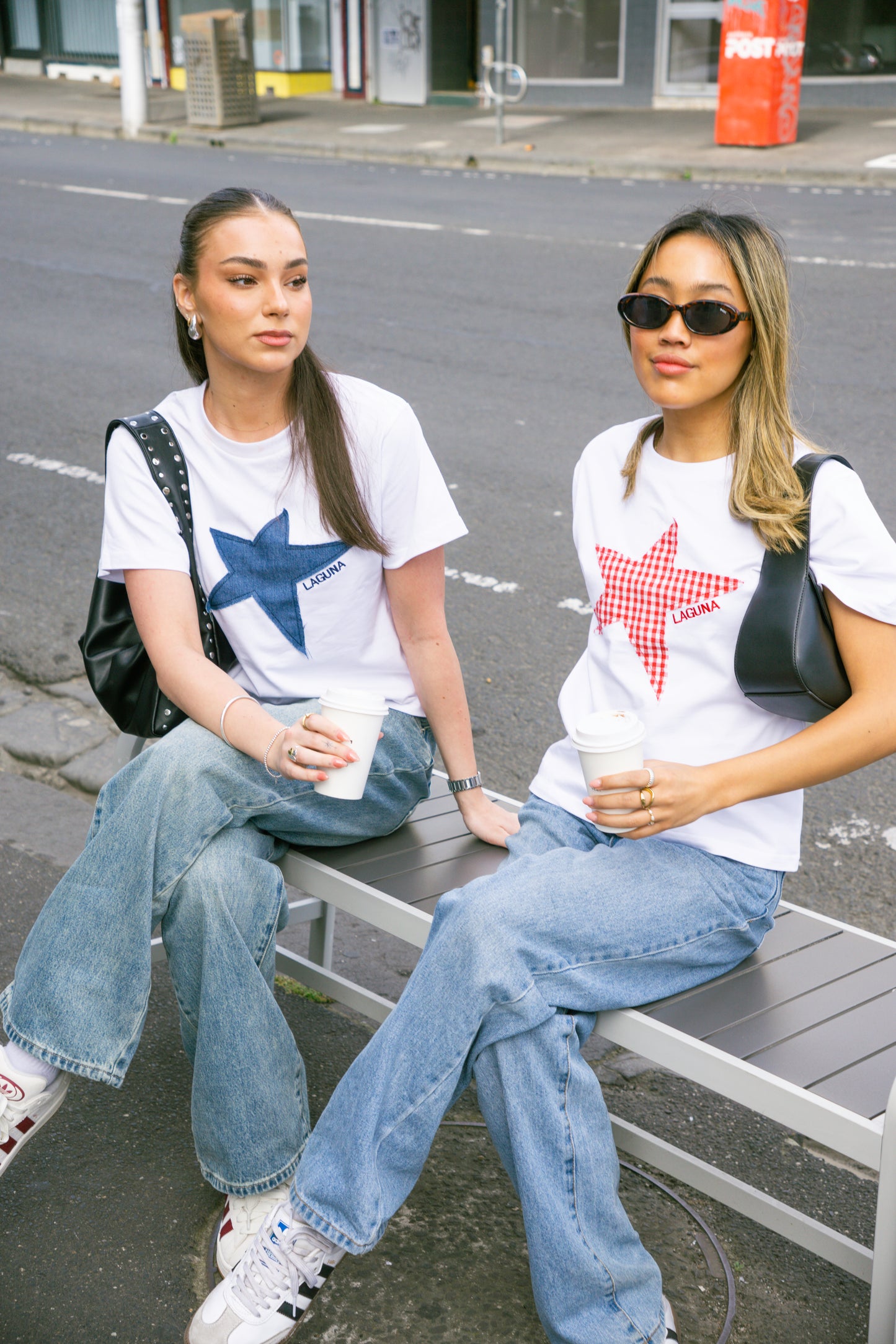 Vintage Denim Baby Tee in 'Star'
