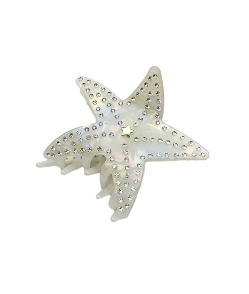 Starfish claw clip in 'Pearl'