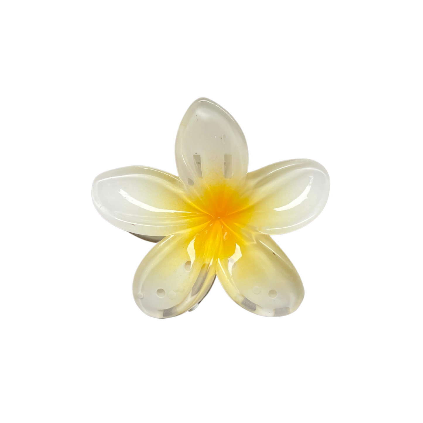 Hibiscus claw clip in 'Yellow'