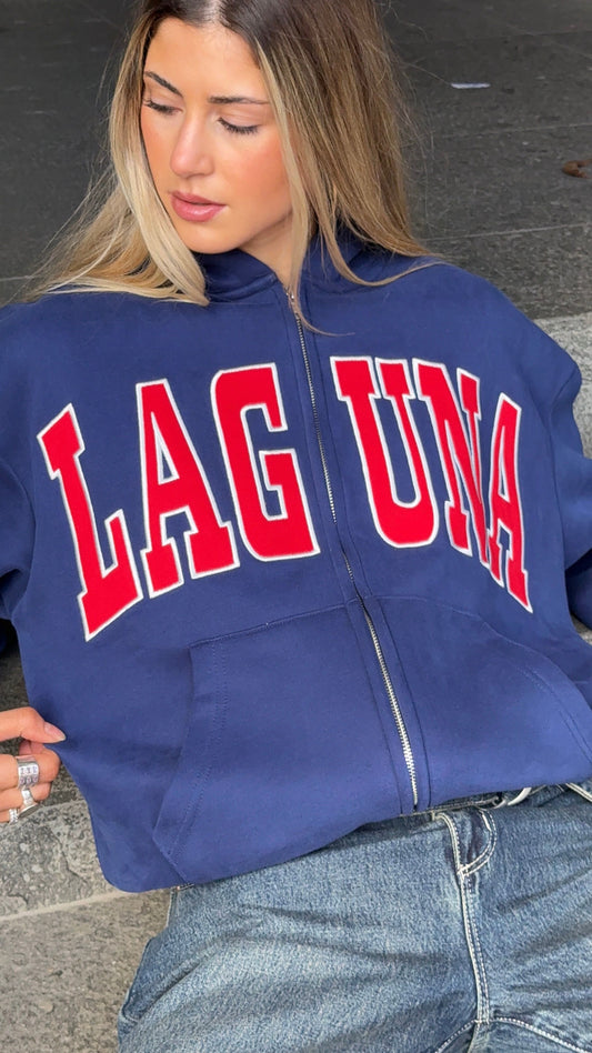 Varsity zip up hoodie