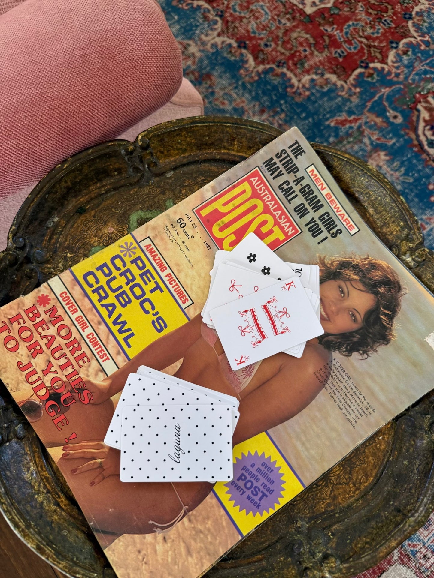 'Poolside' playing cards