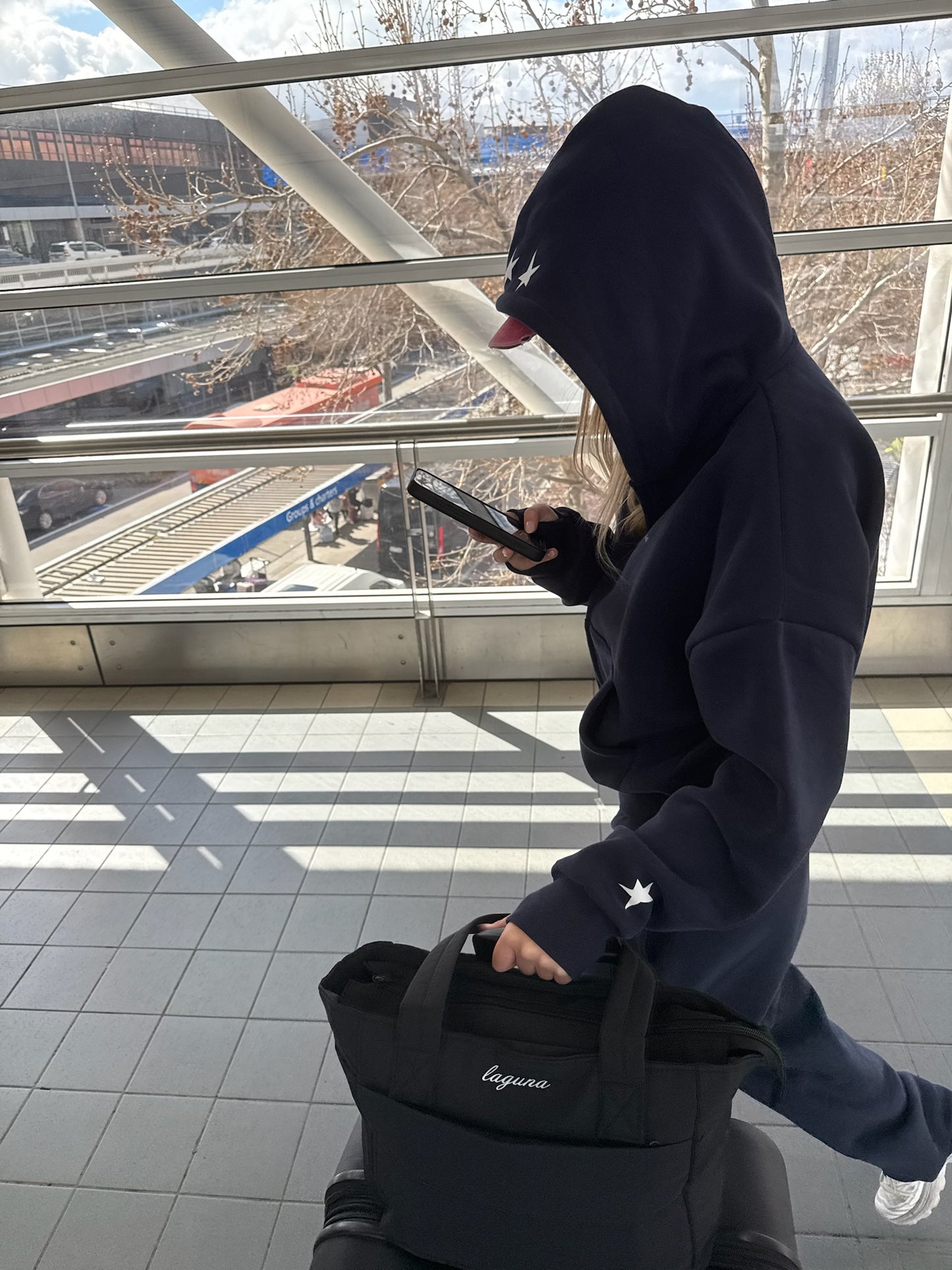 The Jetset Bag in 'jet black'