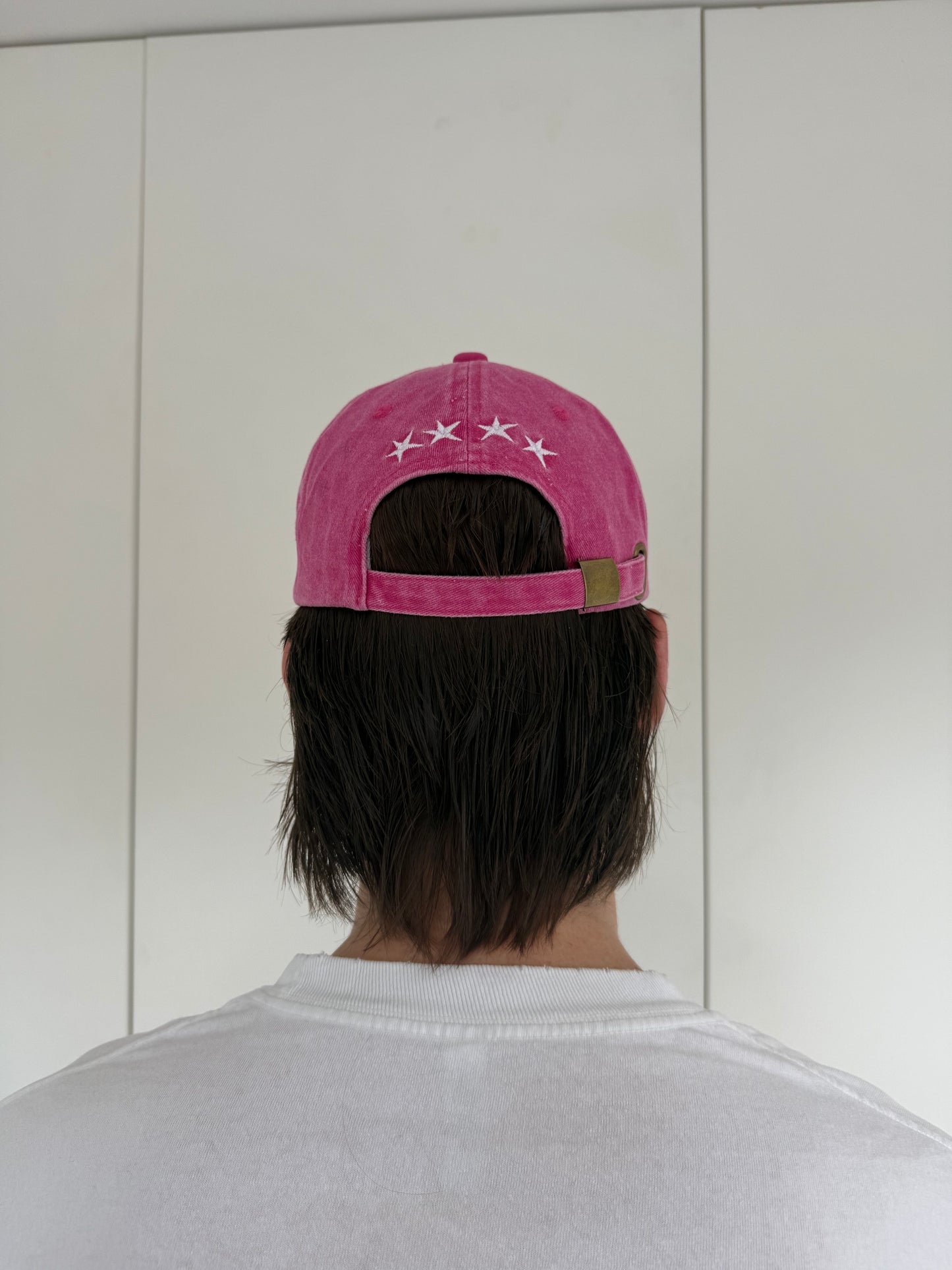 Vintage Denim College Cap in 'Pink'