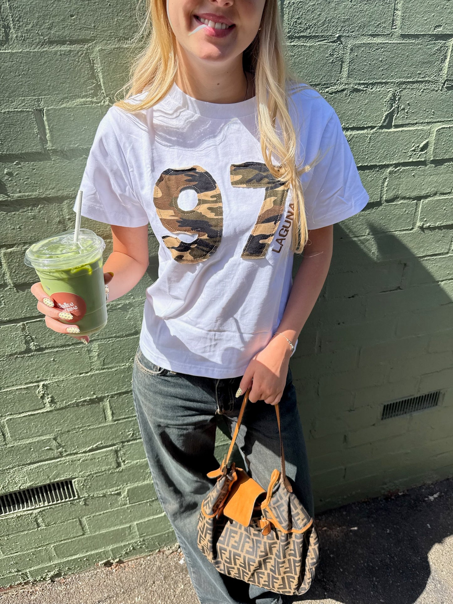 Vintage Camo Baby Tee in '97'