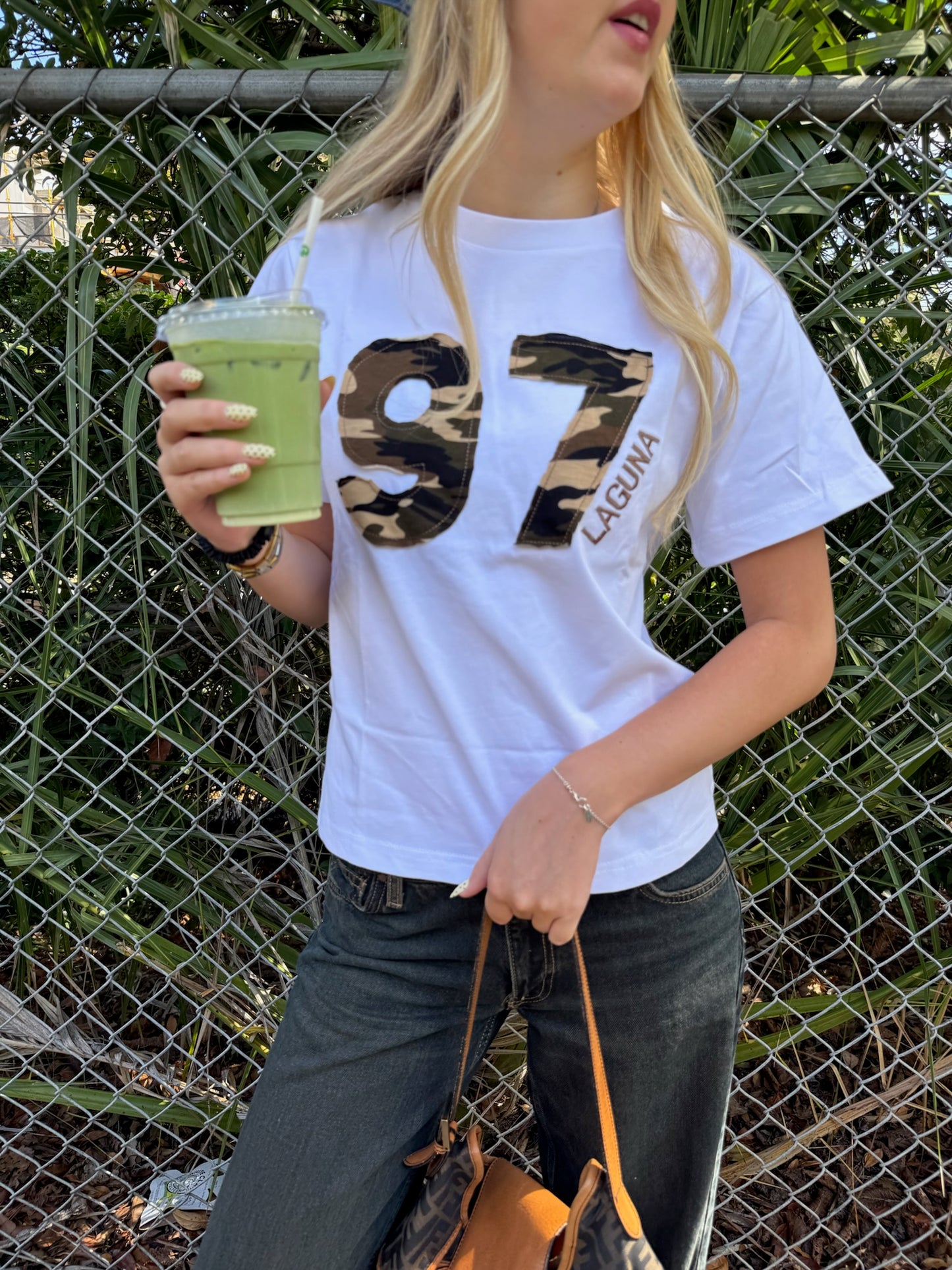 Vintage Camo Baby Tee in '97'