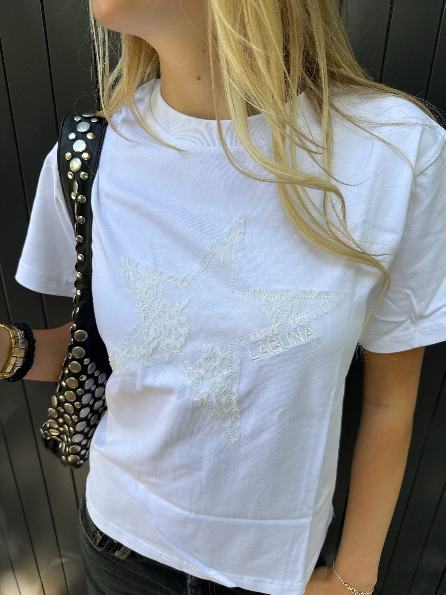 Vintage Lace Baby Tee in 'Star'