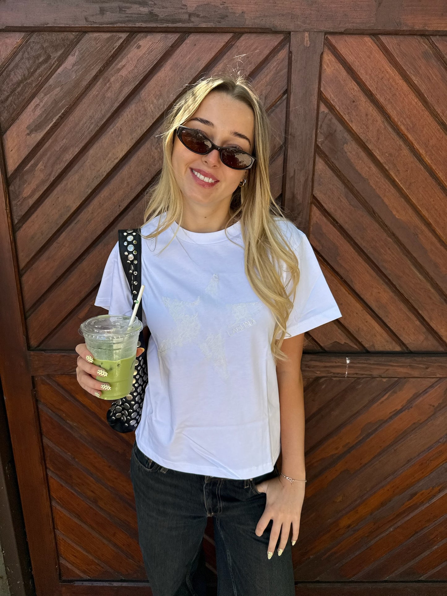 Vintage Lace Baby Tee in 'Star'