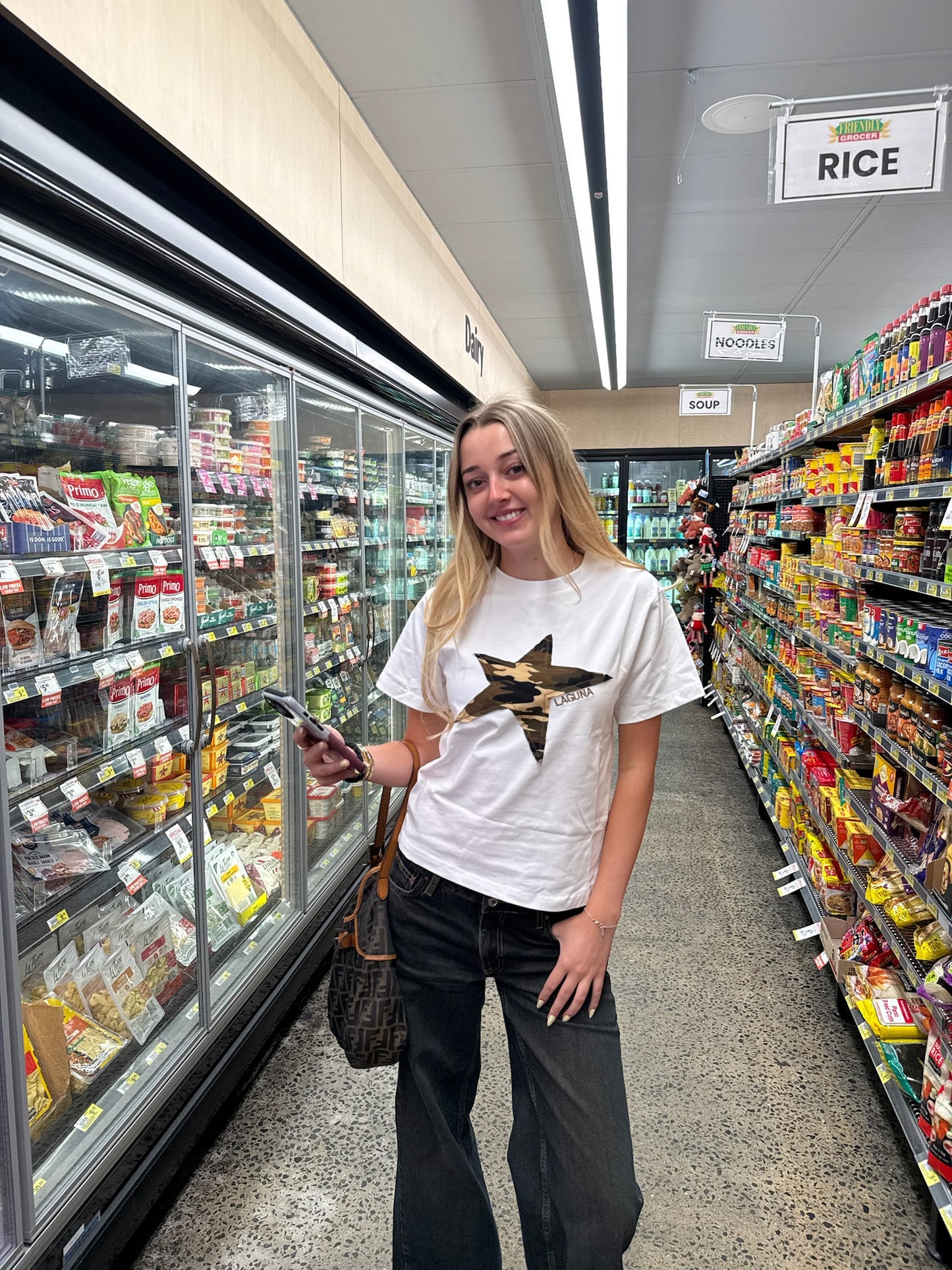 Vintage Camo Baby Tee in 'Star'