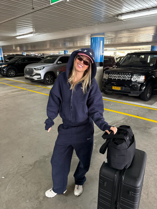 Oversized track pants in 'Midnight'