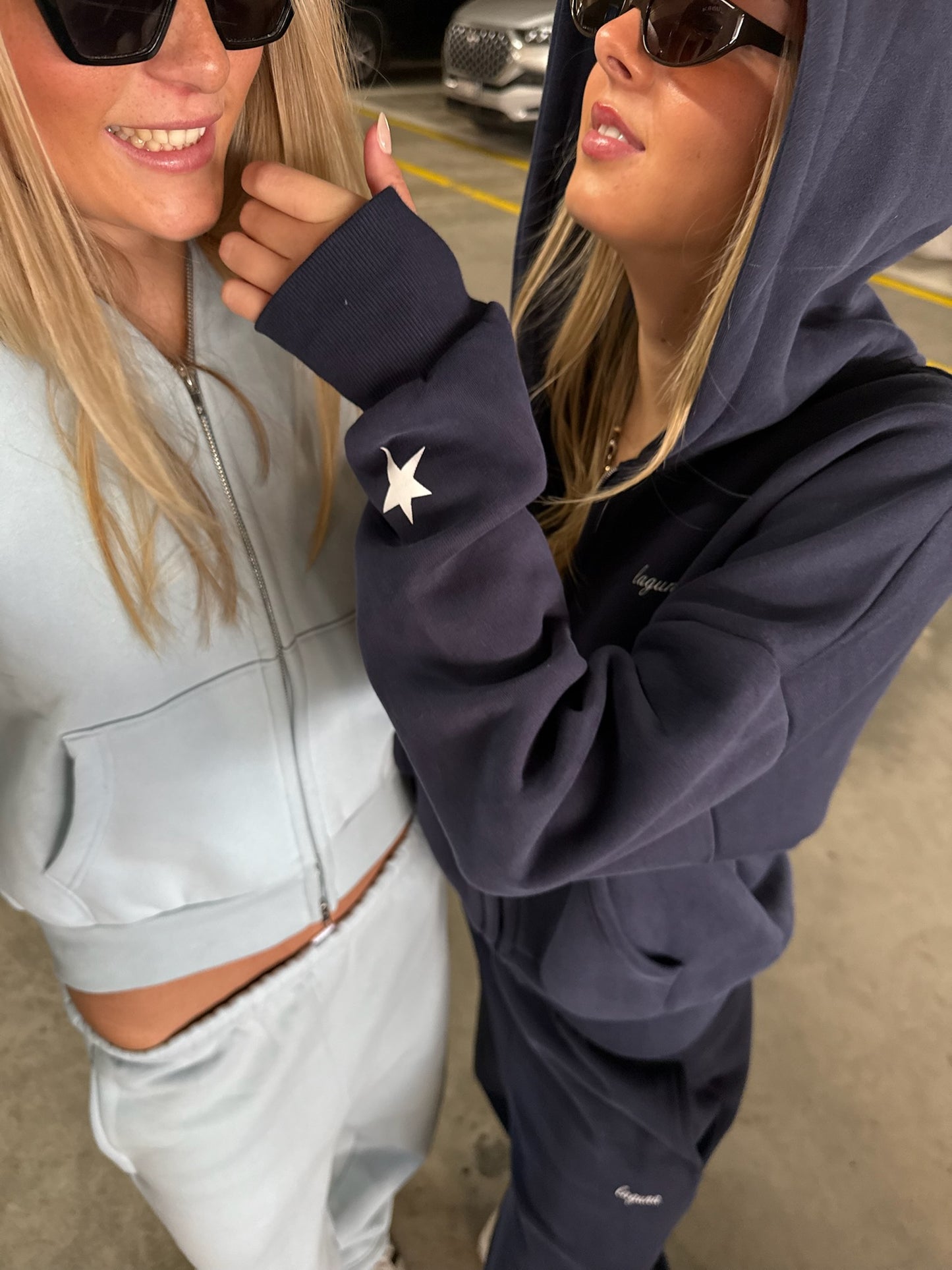 Zip up hoodie in 'Midnight'