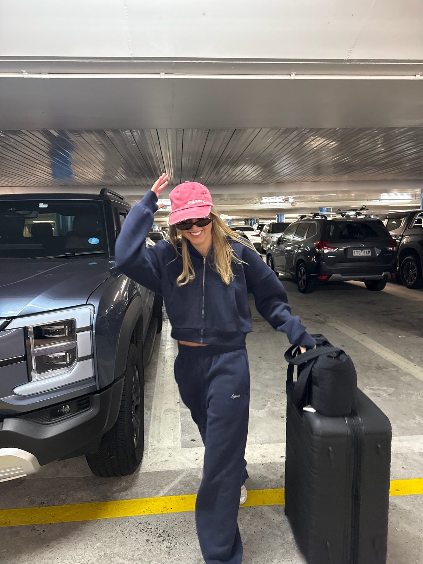 Oversized track pants in 'Midnight'