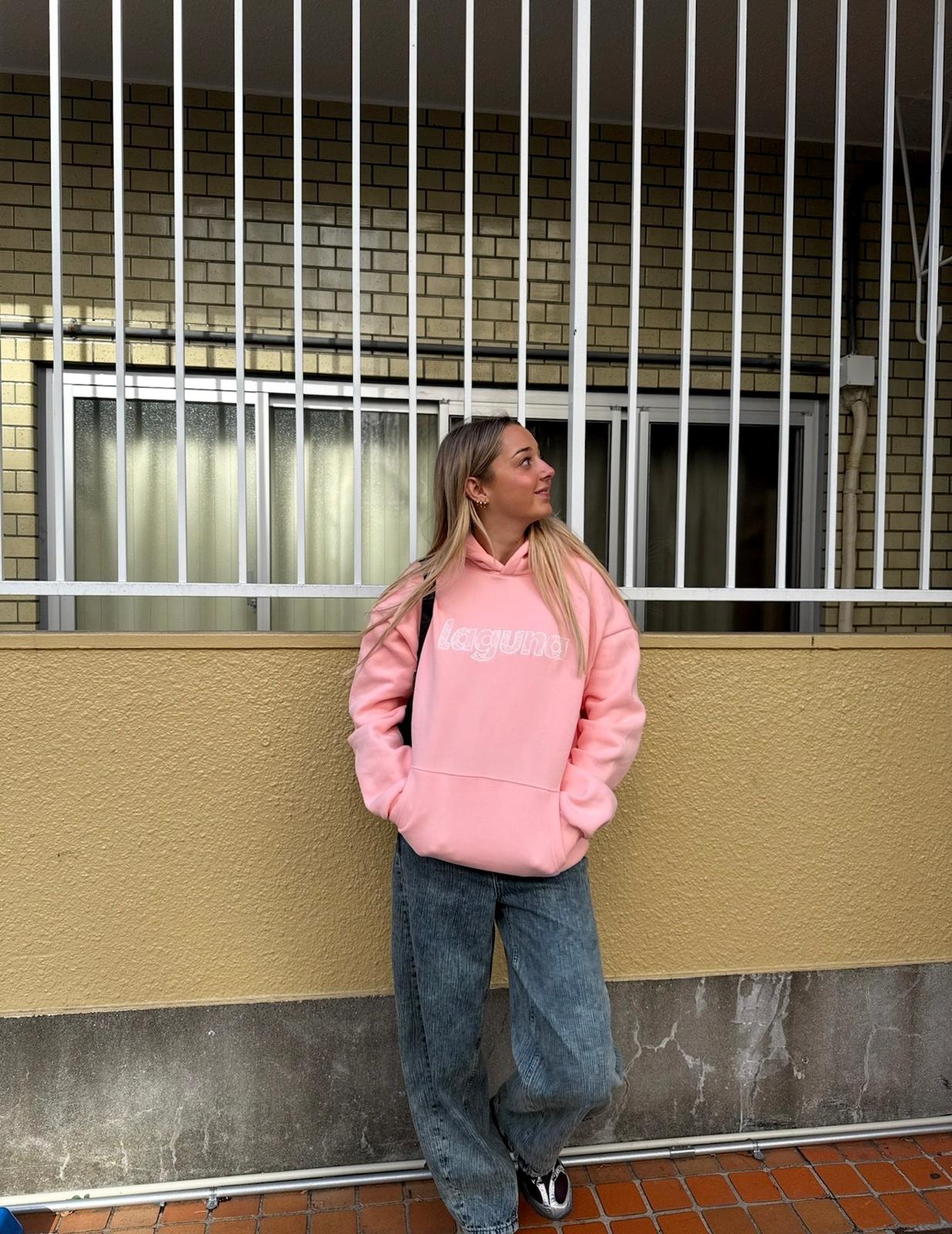 Lace hoodie in 'ballet'