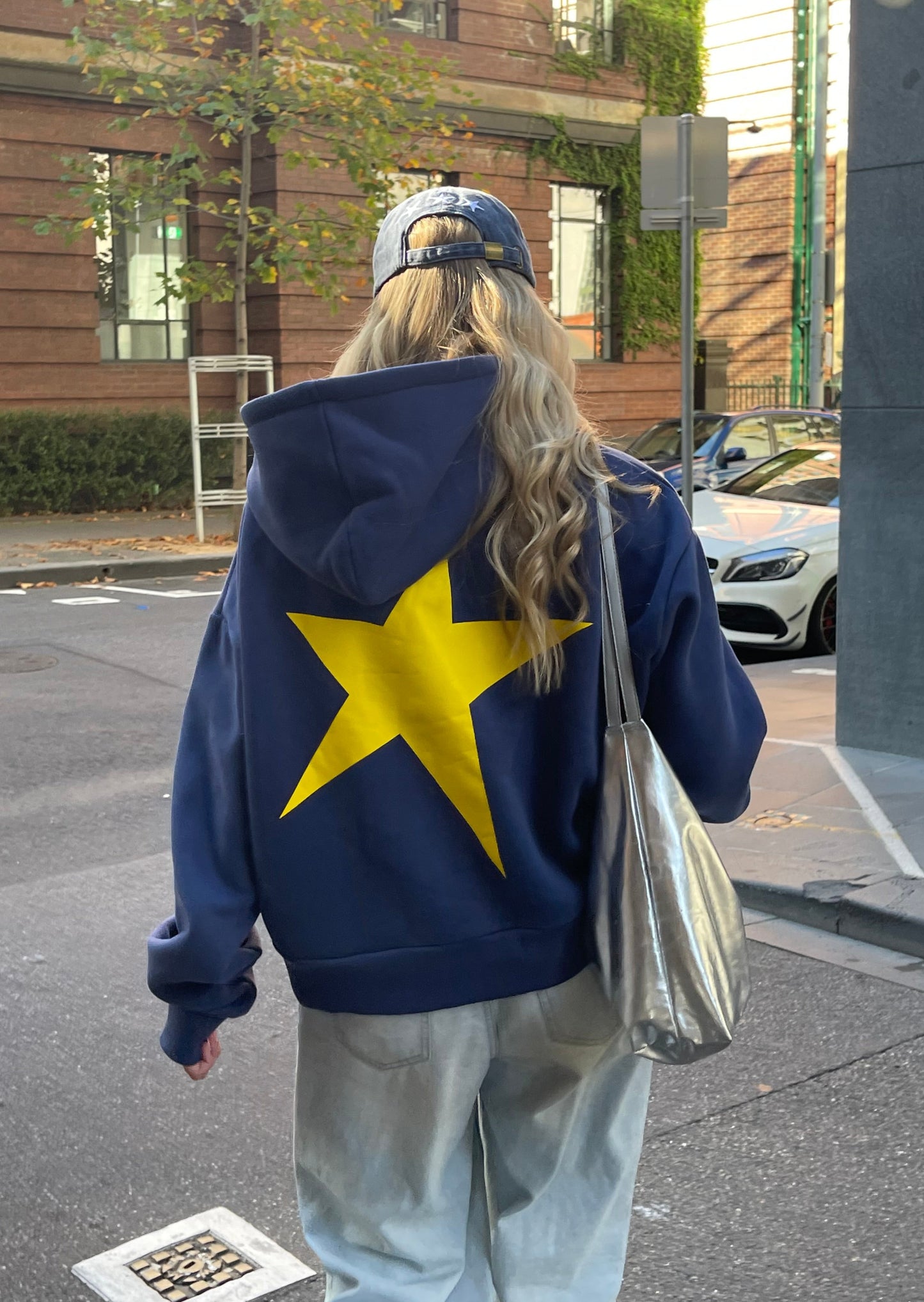 Boxy hoodie in 'Star'