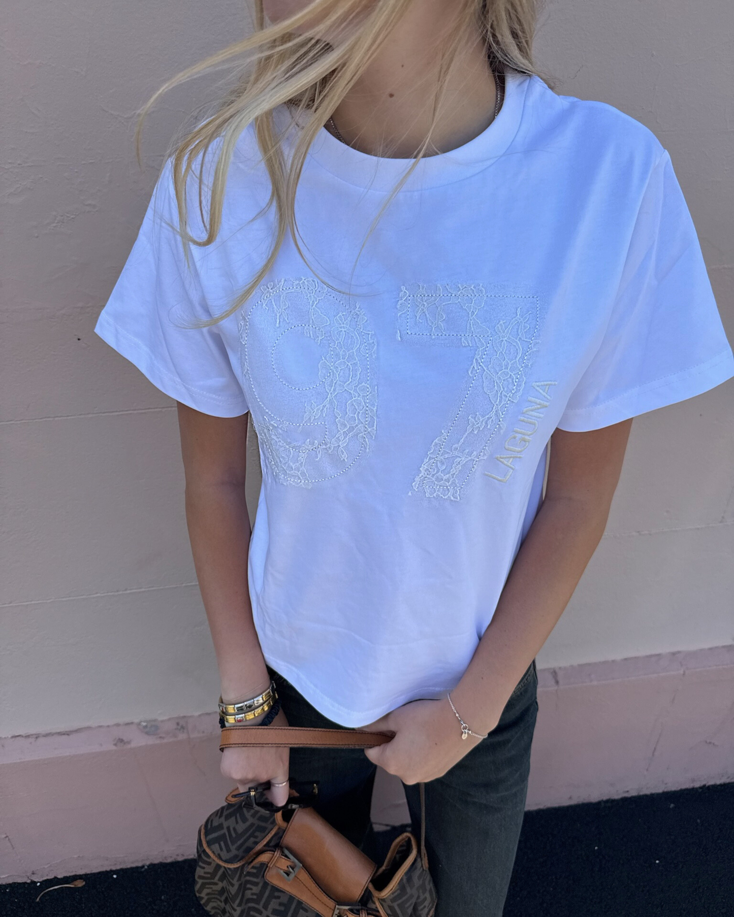 Vintage Lace Baby Tee in '97'