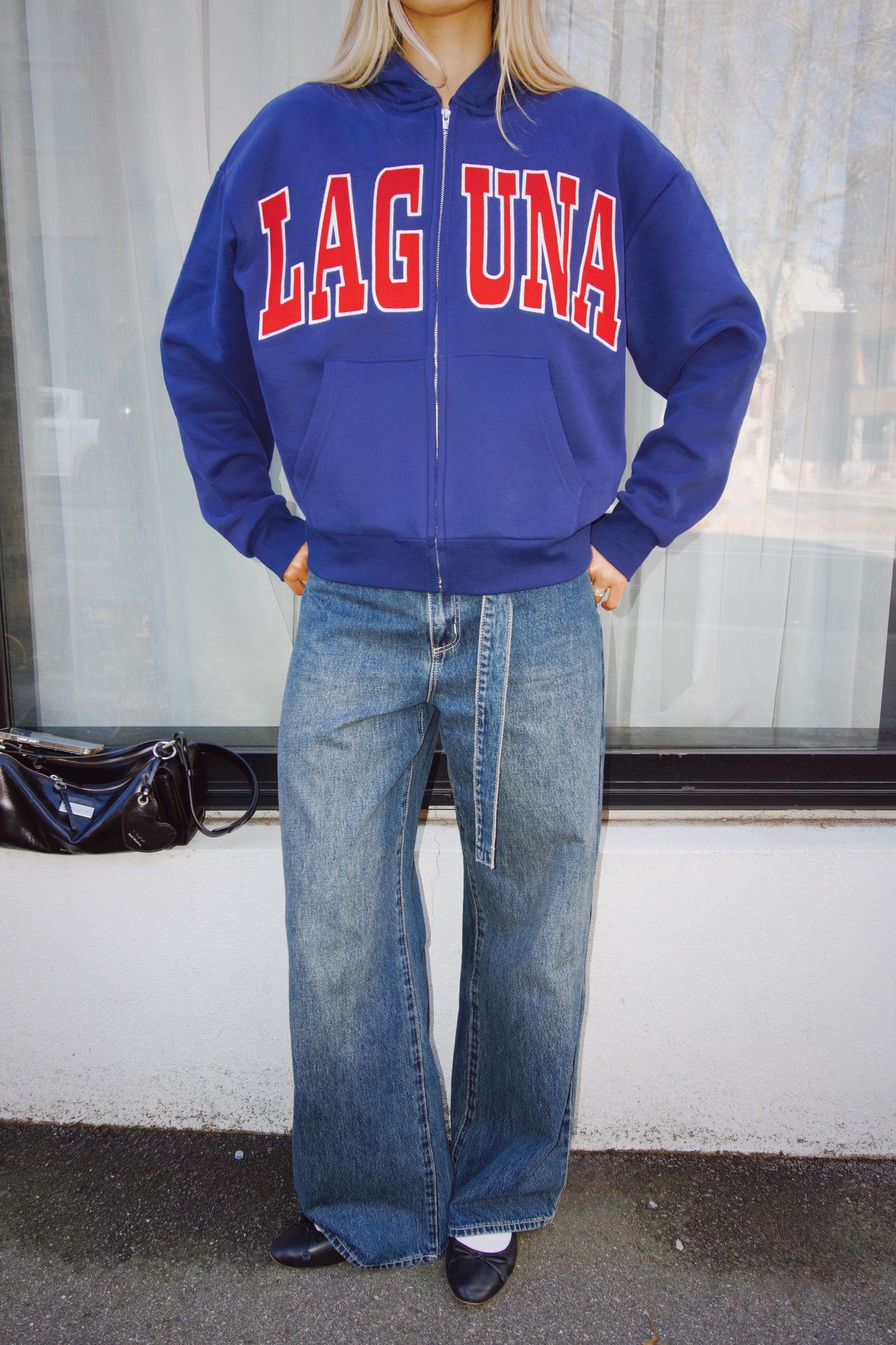 Varsity zip up hoodie